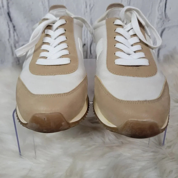 MIA Womens 9 Fashion Sneakers Cream Natural Casual Tennis Shoe Athleisure Cute - Picture 3 of 11